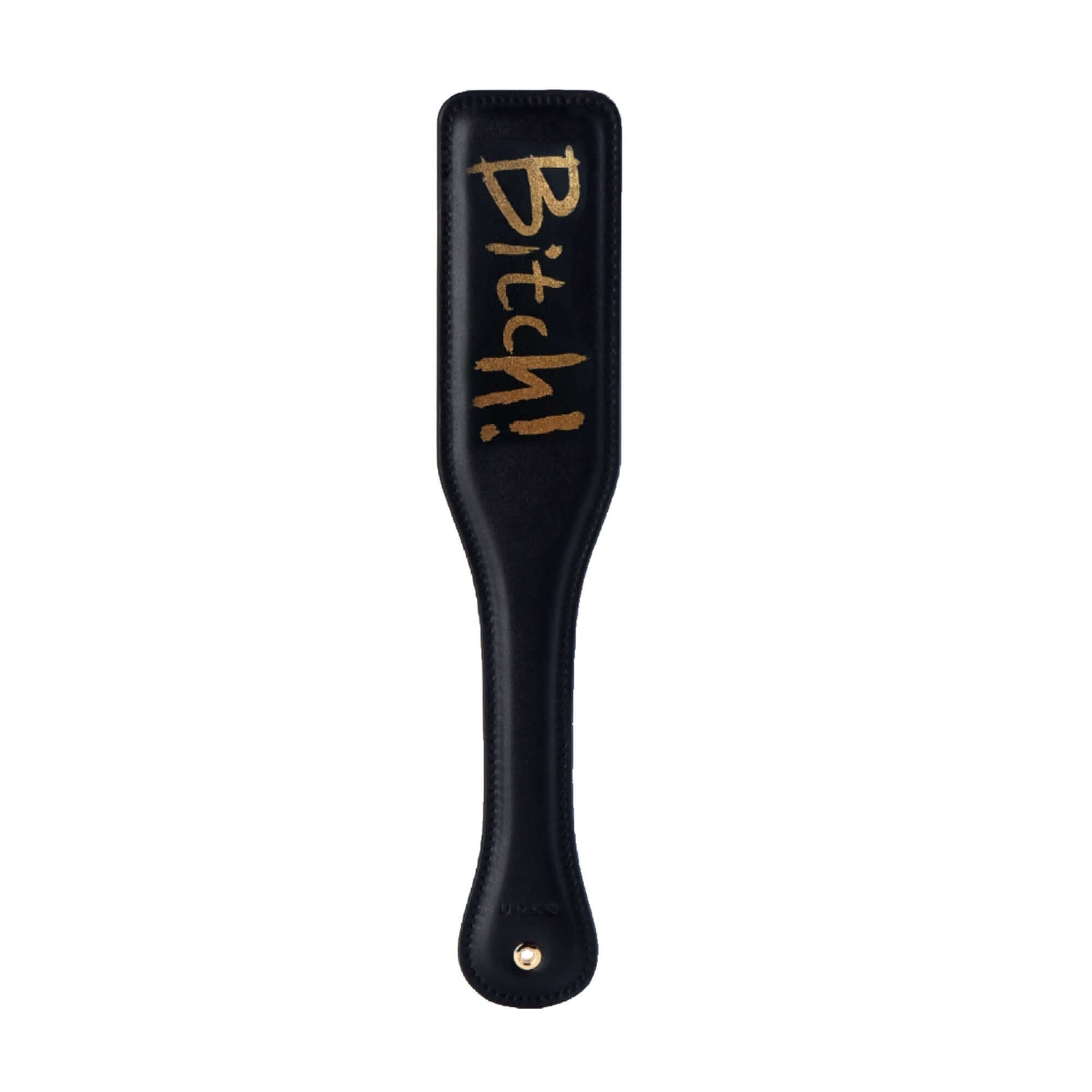 Bitch! Black Leather Spanking Paddle